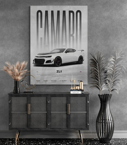 Revitalize your living space with the dynamic essence of the Chevrolet Camaro, including the iconic Chevy Camaro ZL1. Explore the best interior design ideas for home decor, complemented by exquisite hand-painted and abstract modern paintings, perfect for enhancing your table decor.